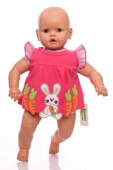 Боди платье с коротким рукавом для девочки Зайка красное интерлок BabyKroha 56 см (32251)