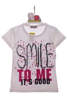 Футболка для девочки трикотажная smile розовая 122 см (38291)