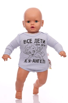 Боди с длинным рукавом для мальчика интерлок Ангел голубой Murat Baby 80 см (34823)