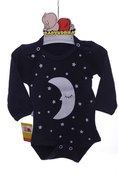 Боди с длинным рукавом интерлок Night Murat Baby синее 68 см (41482)