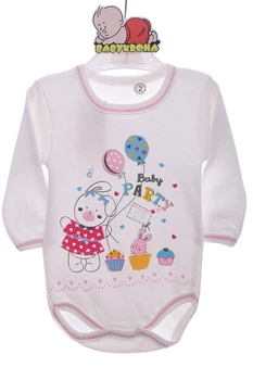 Боди с длинным рукавом для девочки Party baby хлопок розовый 68 см (42041)