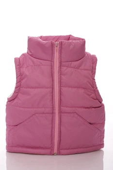 Жилетка на флісі для дівчинки з кишенями Babykroha рожева 110 см (45022)