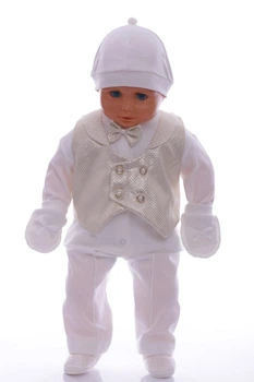 Комплект на выписку для мальчика золотистый хлопковый PonPon Baby 62 см (44683)