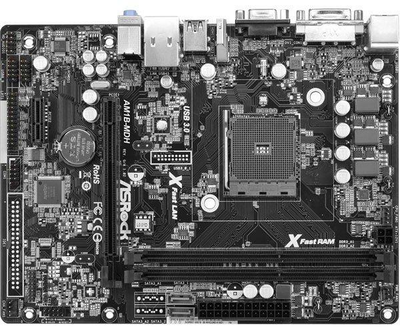 Материнская плата ASRock AM1B-MDH (REV. G/A 1.02) AMD AM1, mATX, sAM1 БУ