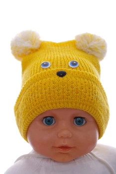 Шапка вязка для мальчика Baby's желтая 1м+ (42280)