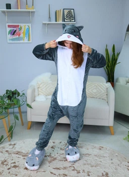 Жіноча кігурумі доросла та підліткова Kigurumi Милий Хом'ячок Аніме Хом'як Сірий XL 175-185 см (1120)