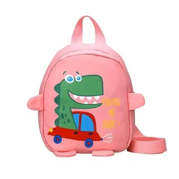 Дитячий дошкільний рюкзак рожевий Dinosaur Rose з принтом динозавра 20*13*8см
