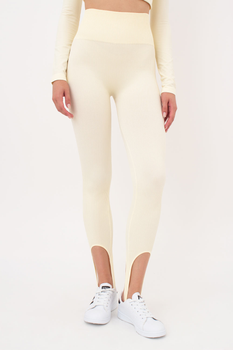 Легінси жіночі в рубчик зі штрипками Giulia LEGGINGS RIB STRIPE XS/S White-milk