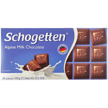 Шоколад альпийское молоко Шогеттен Schogetten alpine milk 100g