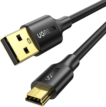 Кабель Ugreen US132 USB-А 2.0 Male to Mini USB 5 pin Male Cable 1.5 м Black (UGR-10385)