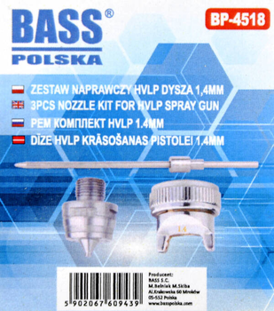 Ремкомплект Bass Polska для фарбопультів HVLP 1.4 мм (5902067609439)