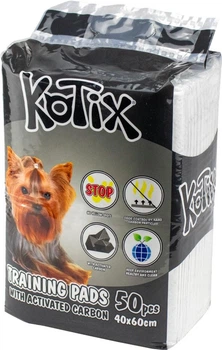 Пеленки для собак Kotix с активированным углем 40 x 60 см 50 шт (6925622307891)