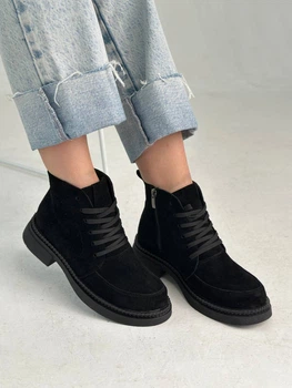 Жіночі черевики демісезонні ShoesBand Чорні натуральна замша 36 (23 см) (S55011д)