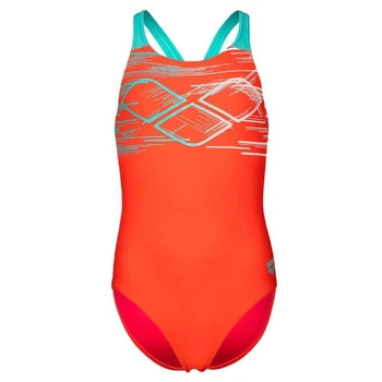 Детский Купальник Arena PASTIME SWIMSUIT V BACK Оранжевый 116 см (008308-980 116)