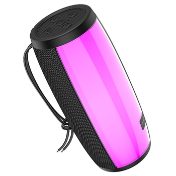 Черная портативная Bluetooth колонка Borofone BR20 с RGB подсветкой и версией Bluetooth V5.0.
