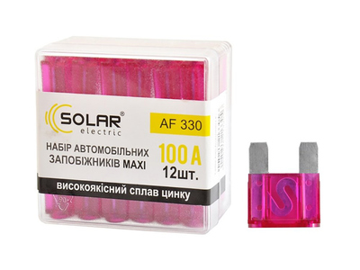 Флажковые предохранители MAXI 100А Solar AF-330