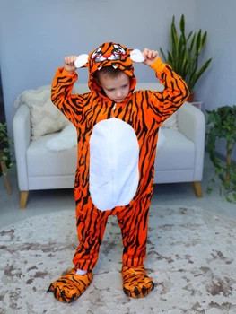 Піжама Дитяча Кігурумі Сліп Для Хлопчика My Kigu Костюм Тигр Помаранчевий 110 - 120 см. (MK202444)