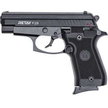 Пістолет стартовий Retay 84FS Beretta 84 сигнально-шумовий пугач під холостий патрон чорний (R630100B) Ретай Беретта 84