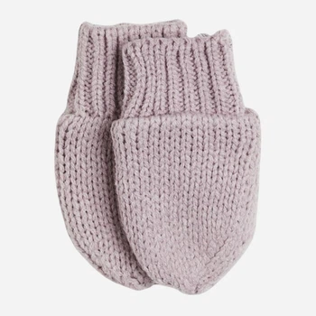 Дитячі зимові в'язані рукавиці H&M 061073386_mittens 62-68 см Світло-фіолетові (6666000329783)