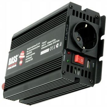 Автомобільний інвертор напруги Bass Polska 600 W 12 V чистий синус (5902067616611)