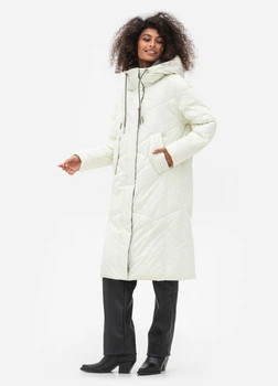 Довга куртка жіноча пальто зимовий Біо-пух DuPont Sorona original Viva-Wear 8626 46 білий 86265