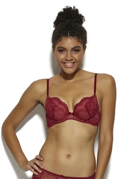 Бюстгальтер Gossard Superboost Lace 7711 мереживний зі знімним пуш ап на кісточках 70C Ruby (ZIK0000026664)