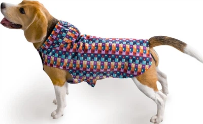 Дождевик для собак с капюшоном Barksi Textile XXS Печворк (17518719)
