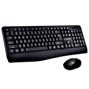 Беспроводная клавиатура с мышью для пк и ноутбука TWolf TF100 USB 2.4Гц (UkrEn) Black