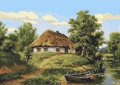 Схема для вишивки бісером Acorns Сільський пейзаж (А3К-612)