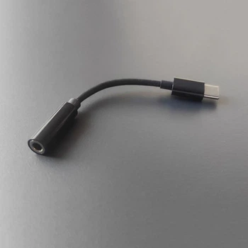 Адаптер кабель - переходник OTG с USB Type C (папа) до aux Jack 3,5 мм черный