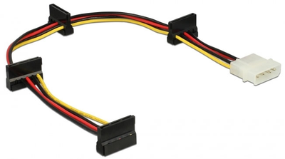 Kabel zasilający Delock Cable Power Molex 4 pin plug > 4 x SATA 15 pin 40 cm (4043619601424)