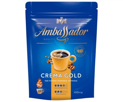 Кофе растворимый Сублимированный Crema Gold Ambassador 100 г
