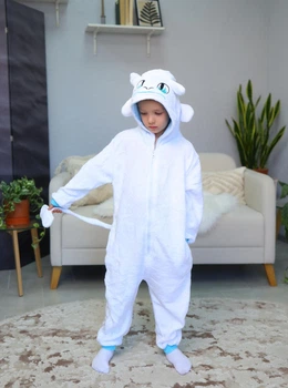 Піжама кігурумі Kigurumi для хлопчика Дракон Беззубик Денна Фурія Білий на зріст 130 - 145 см (204642)
