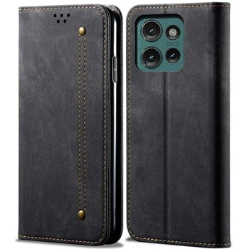Чохол-книжка з кишеньками UniCase Jeans Wallet для Motorola Edge 50 Neo / Edge 60 Neo - Black
