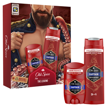 Zestaw upominkowy Old Spice Dark Captain Żel pod prysznic 250 ml + Dezodorant w sztyfcie 50 ml (8700216131735)