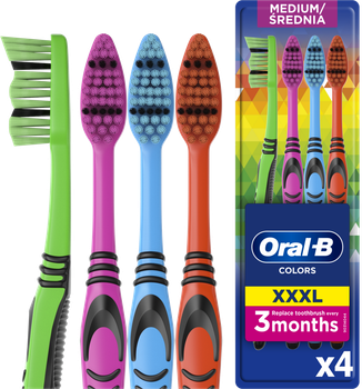 Набір зубних щіток Oral-B Color Collection Середньої жорсткості 4 шт (8001090675521)