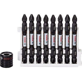 Набор двусторонних бит Bosch Impact Control PH2-PZ2 + держатель, 9 шт (2608522334)