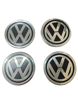 Наклейки на колпаки Volkswagen чорні, діам. 55мм (KS-66)