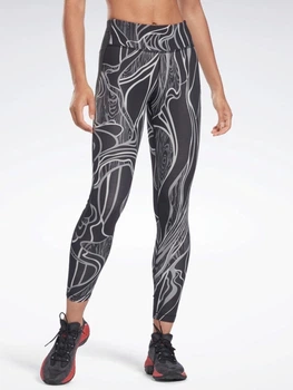 Спортивні легінси для фітнесу високі жіночі Reebok H51741 XS Чорні (4065424200401)
