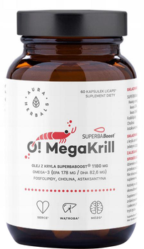 Дієтична добавка Aura Herbals O! MegaKrill 1180 мг 60 шт (5902479614212)