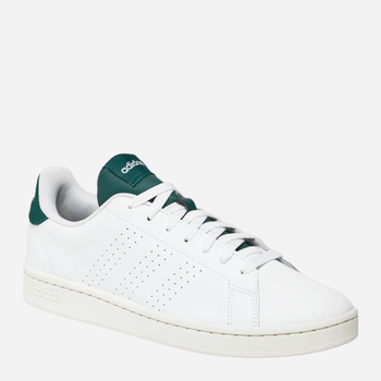 Tenisówki męskie z eko skóry adidas Advantage IF6096 45.5 Biały/Ciemnozielony (4066765510983)