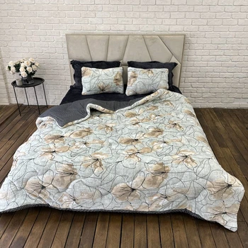 Одеяло холлофайбер Cappone из микрофибры двустороннее Иллюзия 160х200 см