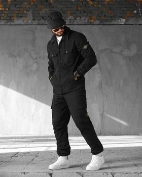 Мужской демисезонный спортивный костюм Stone Island S черный (88206)