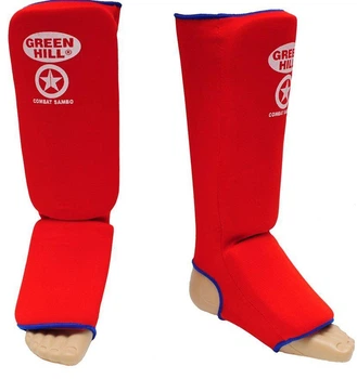 Защита ног GREEN HILL SIC-6131 голень стопа эластан red size XL