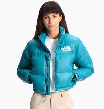 Пуховик The North Face Print Nuptse Short Light Blue NF0A5GGE-4Y3 L