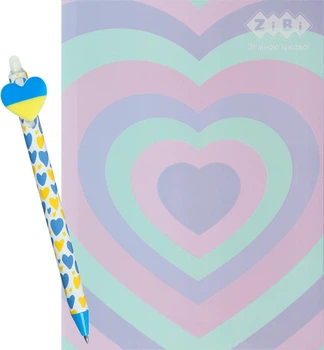 Набор Блокнот ZiBi Pattern + Гелевая ручка Hearts Пиши-Стирай (ZB.12767-10.2)