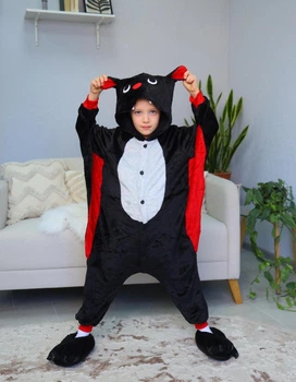 Пижама кигуруми Kigurumi для мальчика Летучая Мишь Черный на рост 130-145 см (205642)