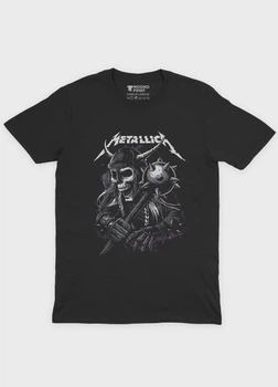 Чоловіча футболка MODNO з рок принтом "Metallica" M Чорний (TS001-1-BL-004-2-075-M)