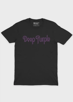 Жіноча футболка MODNO з рок принтом "Deep Purple" S Чорний (TS001-5-BL-004-2-359-F)