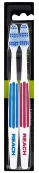 Набір зубних щіток Reach Toothbrush Medium Twin Pack Interdental Червоно-синя 2 шт (4820019803371/8801051803371)